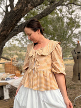 Load image into Gallery viewer, Florence ~ custom order mustard gingham ONLY 1 left
