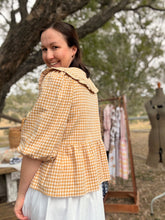 Load image into Gallery viewer, Florence ~ custom order mustard gingham ONLY 1 left