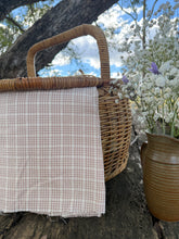 Load image into Gallery viewer, Florence Blouse soft tan gingham ~ custom order only 1 available