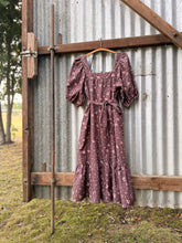 Load image into Gallery viewer, the sunday dress ~ plum brown tiny floral custom order
