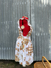 Load image into Gallery viewer, Homemakers Apron 🧺 custom made brown vintage floral & check only 1 available