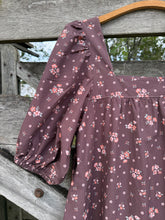 Load image into Gallery viewer, the sunday dress ~ plum brown tiny floral custom order