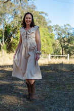 Load image into Gallery viewer, Florence Blouse soft tan gingham ~ custom order only 1 available