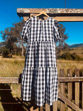 Load image into Gallery viewer, the farm frock 👒 custom black or navy gingham xs s m l xl
