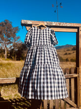 Load image into Gallery viewer, the farm frock 👒 custom black or navy gingham xs s m l xl
