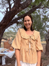 Load image into Gallery viewer, Florence ~ custom order mustard gingham ONLY 1 left
