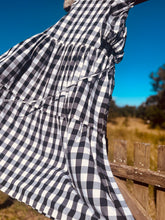 Load image into Gallery viewer, the farm frock 👒 custom black or navy gingham xs s m l xl
